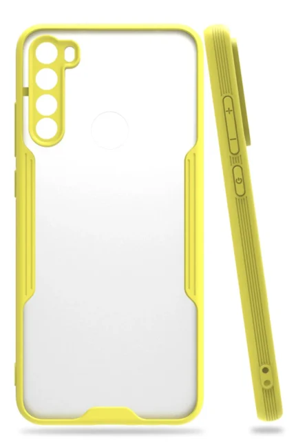 Uray store Xiaomi Redmi Note 8 Kılıf Platin Silikon - Sarı