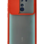 Uray store Xiaomi Redmi Note 8 Pro Kılıf Palm Buzlu Kamera Sürgülü Silikon - Kırmızı