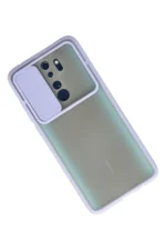 Uray store Xiaomi Redmi Note 8 Pro Kılıf Palm Buzlu Kamera Sürgülü Silikon - Lila - Görsel 2