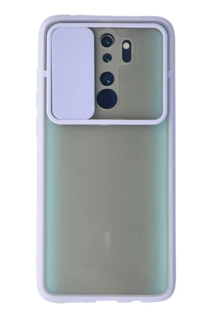 Uray store Xiaomi Redmi Note 8 Pro Kılıf Palm Buzlu Kamera Sürgülü Silikon - Lila