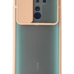Uray store Xiaomi Redmi Note 8 Pro Kılıf Palm Buzlu Kamera Sürgülü Silikon - Pembe