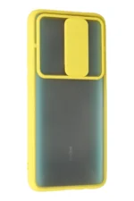 Uray store Xiaomi Redmi Note 8 Pro Kılıf Palm Buzlu Kamera Sürgülü Silikon - Sarı - Görsel 3