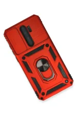 Uray store Xiaomi Redmi Note 8 Pro Kılıf Pars Lens Yüzüklü Silikon - Kırmızı - Görsel 3