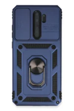 Uray store Xiaomi Redmi Note 8 Pro Kılıf Pars Lens Yüzüklü Silikon - Lacivert