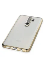 Uray store Xiaomi Redmi Note 8 Pro Kılıf Razer Lensli Silikon - Gold - Görsel 4