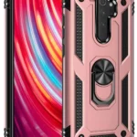 Uray store Xiaomi Redmi Note 8 Pro Kılıf Sofya Yüzüklü Silikon Kapak - Rose