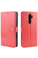 Uray store Xiaomi Redmi Note 8 Pro Kılıf Trend S Plus Kapaklı Kılıf - Kırmızı