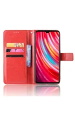 Uray store Xiaomi Redmi Note 8 Pro Kılıf Trend S Plus Kapaklı Kılıf - Kırmızı - Görsel 3