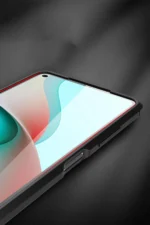 Uray store Xiaomi Redmi Note 9 5G Kılıf Auto Focus Kapak - Kırmızı - Görsel 4