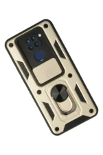 Uray store Xiaomi Redmi Note 9 Kılıf Pars Lens Yüzüklü Silikon - Gold - Görsel 2
