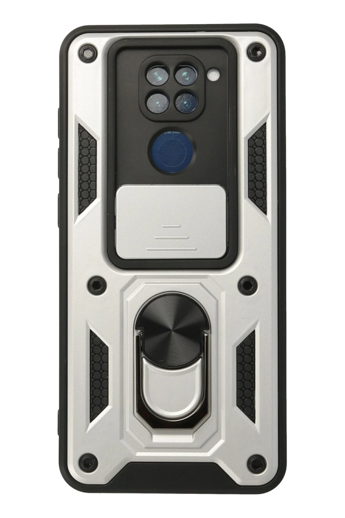 newface-xiaomi-redmi-note-9-kilif-pars-lens-yuzuklu-silikon-gumus-default Uray store Xiaomi Redmi Note 9 Kılıf Pars Lens Yüzüklü Silikon - Gümüş - Görsel 1