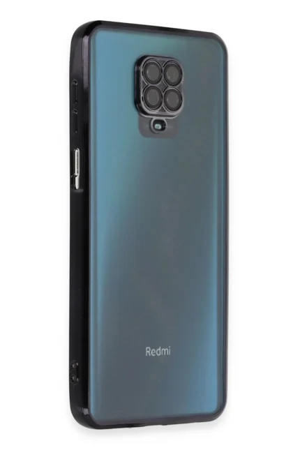 Uray store Xiaomi Redmi Note 9 Pro Kılıf Razer Lensli Silikon - Siyah