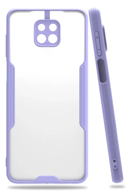 Uray store Xiaomi Redmi Note 9S Kılıf Platin Silikon - Lila