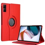 Uray store Xiaomi Redmi Pad SE 4G Kılıf 360 Tablet Deri Kılıf - Kırmızı