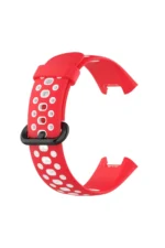 Uray store Xiaomi Redmi Watch 2 Spor Delikli Kordon - Kırmızı-Beyaz - Görsel 3