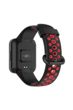Uray store Xiaomi Redmi Watch 2 Spor Delikli Kordon - Siyah-Kırmızı - Görsel 2