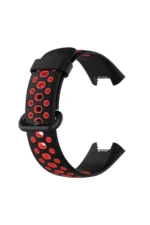 Uray store Xiaomi Redmi Watch 2 Spor Delikli Kordon - Siyah-Kırmızı - Görsel 3