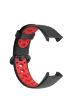 Uray store Xiaomi Redmi Watch 2 Spor Delikli Kordon - Siyah-Kırmızı - Görsel 4