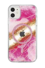 Onegif Apple iPhone 11 Lotus Simli Magsafe Kapak - Pembe - Görsel 3