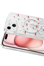 Onegif Apple iPhone 14 Misk Simli Magsafe Kapak - Desen 5 - Görsel 2