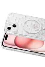 Onegif Apple iPhone 15 Misk Simli Magsafe Kapak - Desen 1 - Görsel 2