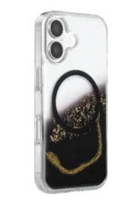 Onegif Apple iPhone 16 Lotus Simli Magsafe Kapak - Siyah - Görsel 2