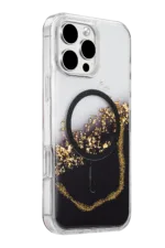 Onegif Apple iPhone 16 Pro Max Lotus Simli Magsafe Kapak - Siyah - Görsel 2