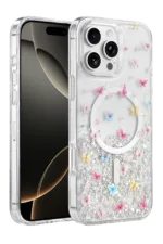 Onegif Apple iPhone 16 Pro Max Misk Simli Magsafe Kapak - Desen 4