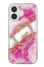 Onegif Apple iPhone 17 Lotus Simli Magsafe Kapak - Pembe - Görsel 3