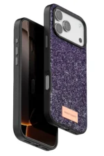 Onegif Apple iPhone 17 Pro Bright Simli Kapak - Derin Mor