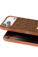 Onegif Apple iPhone 17 Pro Max Bright Simli Kapak - Turuncu - Görsel 2