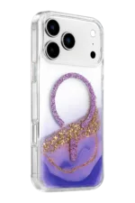 Onegif Apple iPhone 17 Pro Max Lotus Simli Magsafe Kapak - Mor - Görsel 2
