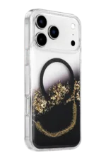 Onegif Apple iPhone 17 Pro Max Lotus Simli Magsafe Kapak - Siyah - Görsel 2