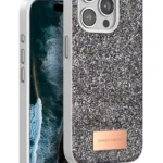 Onegif Apple iPhone 14 Pro Bright Simli Kapak - Gümüş
