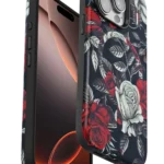 Onegif Apple iPhone 14 Pro Flower Series Magsafe Kapak - Siyah