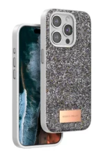 Onegif Apple iPhone 14 Pro Max Bright Simli Kapak - Gümüş