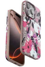 Onegif Apple iPhone 14 Pro Max Flower Series Magsafe Kapak - Pembe