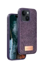 Onegif Apple iPhone 15 Bright Simli Kapak - Derin Mor