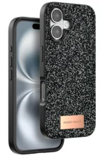 Onegif Apple iPhone 16 Bright Simli Kapak - Siyah