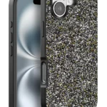 Onegif Apple iPhone 16 Plus Bright Simli Kapak - Gümüş