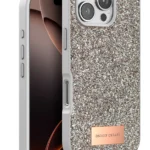 Onegif Apple iPhone 16 Pro Bright Simli Kapak - Çöl Titanyum