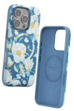 Onegif Apple iPhone 16 Pro Flower Series Magsafe Kapak - Mavi - Görsel 2