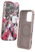 Onegif Apple iPhone 16 Pro Flower Series Magsafe Kapak - Pembe - Görsel 2