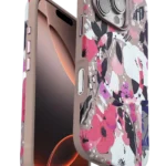 Onegif Apple iPhone 16 Pro Flower Series Magsafe Kapak - Pembe