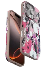 Onegif Apple iPhone 16 Pro Flower Series Magsafe Kapak - Pembe