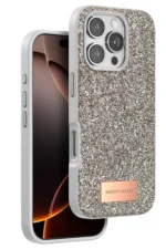 Onegif Apple iPhone 16 Pro Max Bright Simli Kapak - Gold