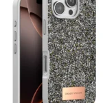 Onegif Apple iPhone 16 Pro Max Bright Simli Kapak - Gümüş