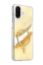 Onegif Samsung Galaxy A07 4G Lotus Simli Magsafe Kapak - Gümüş - Görsel 2