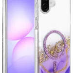 Onegif Samsung Galaxy A07 4G Lotus Simli Magsafe Kapak - Mor
