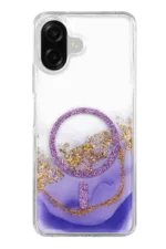 Onegif Samsung Galaxy A07 4G Lotus Simli Magsafe Kapak - Mor - Görsel 3